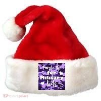 Purple Up For Military Kids Awareness Santa Hat thumb 0