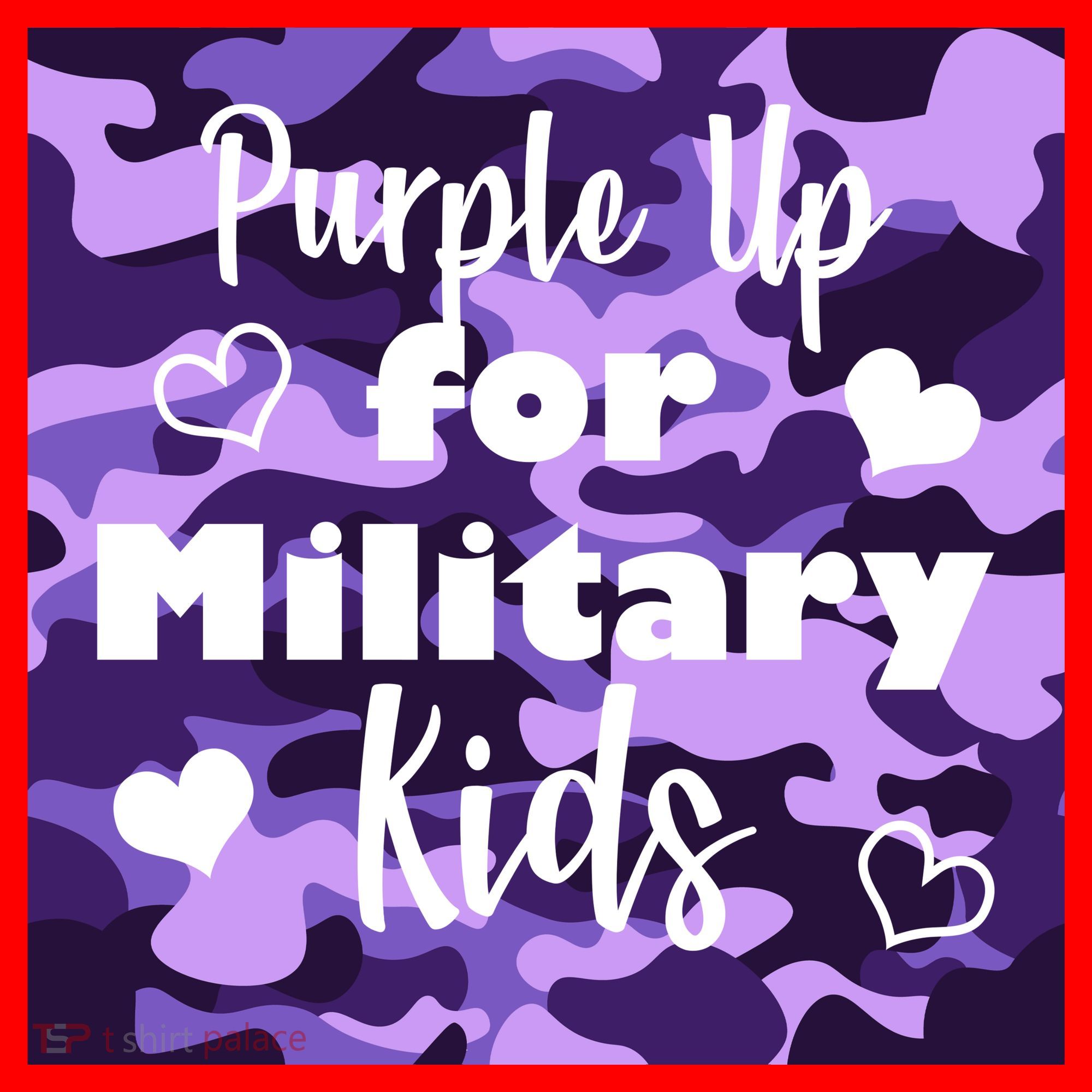 Purple Up For Military Kids Awareness Santa Hat