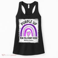 Purple Up For Military Kids Military Children Purple Rainbow Women's Tank Top thumb 0