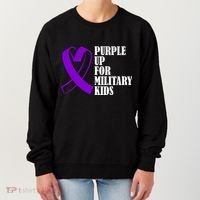 Purple Up For Military Kids Ribbon Women's Sweatshirt thumb 0