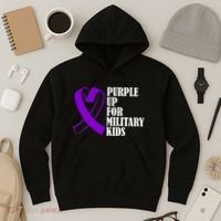 Purple Up For Military Kids Ribbon Hoodie thumb 3