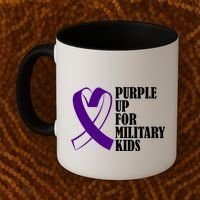 Purple Up For Military Kids Ribbon Coffee Mug thumb 2