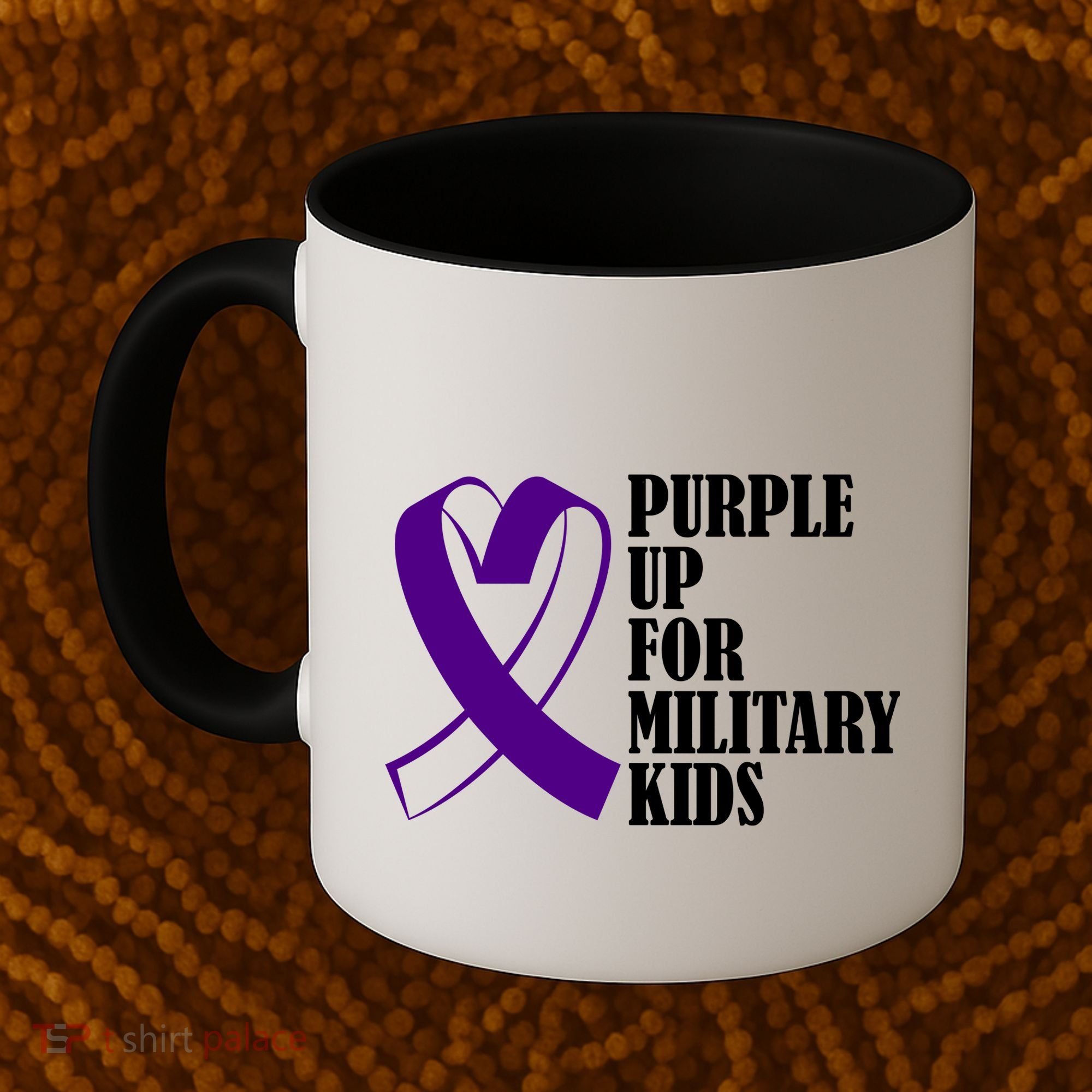 Purple Up For Military Kids Ribbon Coffee Mug