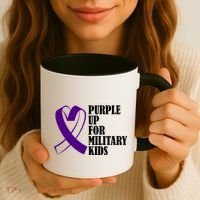 Purple Up For Military Kids Ribbon Coffee Mug thumb 3