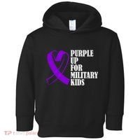 Purple Up For Military Kids Ribbon Toddler Hoodie thumb 0