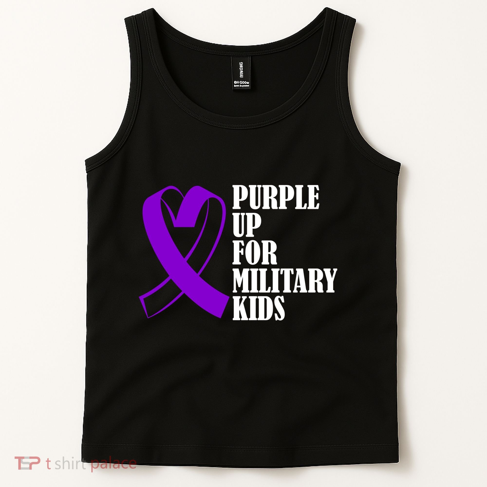 Purple Up For Military Kids Ribbon Tank Top