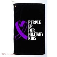 Purple Up For Military Kids Ribbon Golf Towel thumb 0