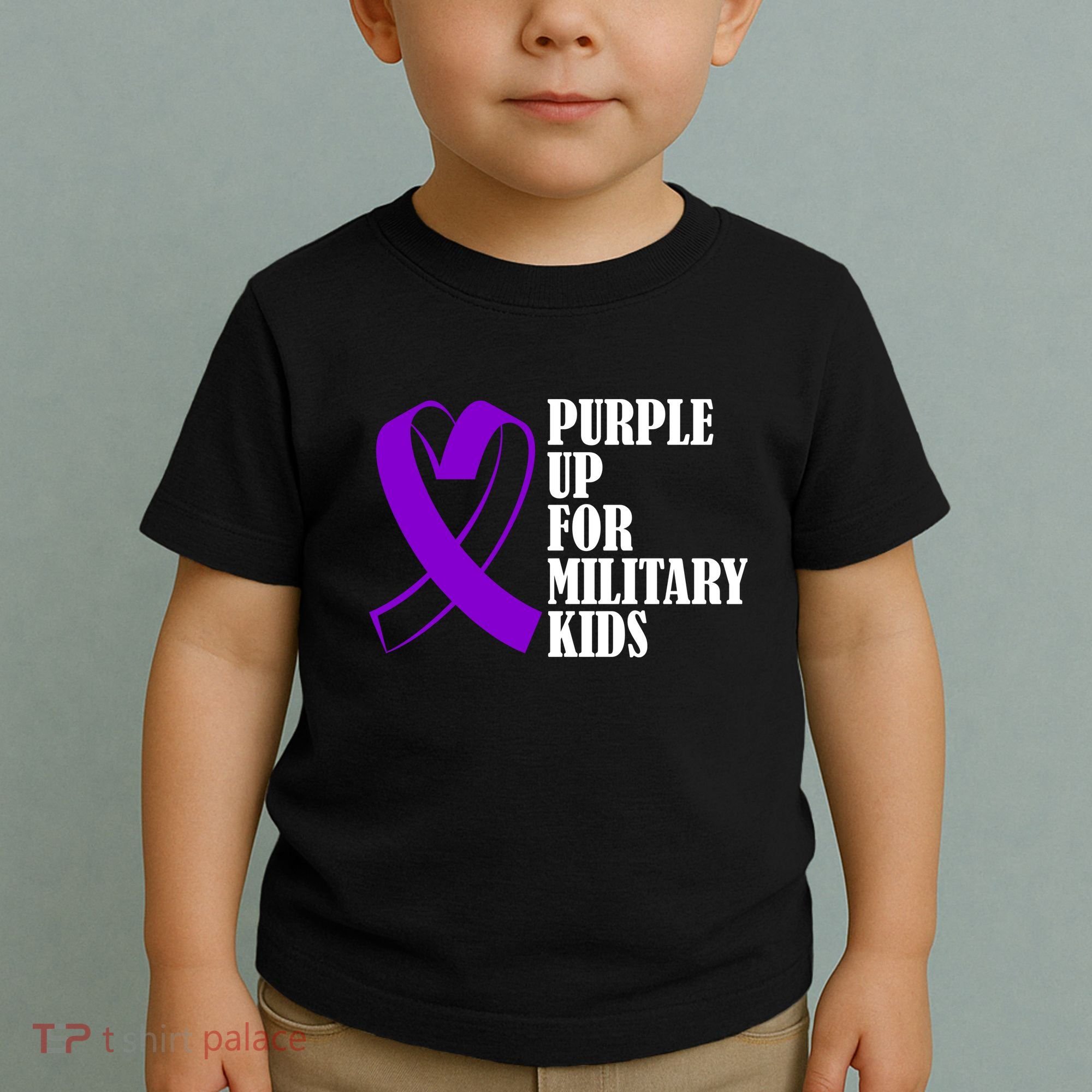 Purple Up For Military Kids Ribbon Toddler T-Shirt