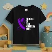 Purple Up For Military Kids Ribbon Toddler T-Shirt thumb 3