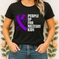Purple Up For Military Kids Ribbon Women's T-Shirt thumb 2