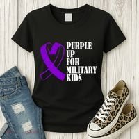 Purple Up For Military Kids Ribbon Women's T-Shirt thumb 3