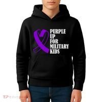 Purple Up For Military Kids Ribbon Kids Hoodie thumb 4