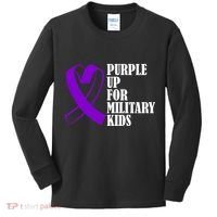 Purple Up For Military Kids Ribbon Kids Long Sleeve Shirt thumb 0