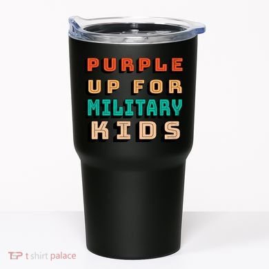 Purple Up For Military Kids Support Tumbler