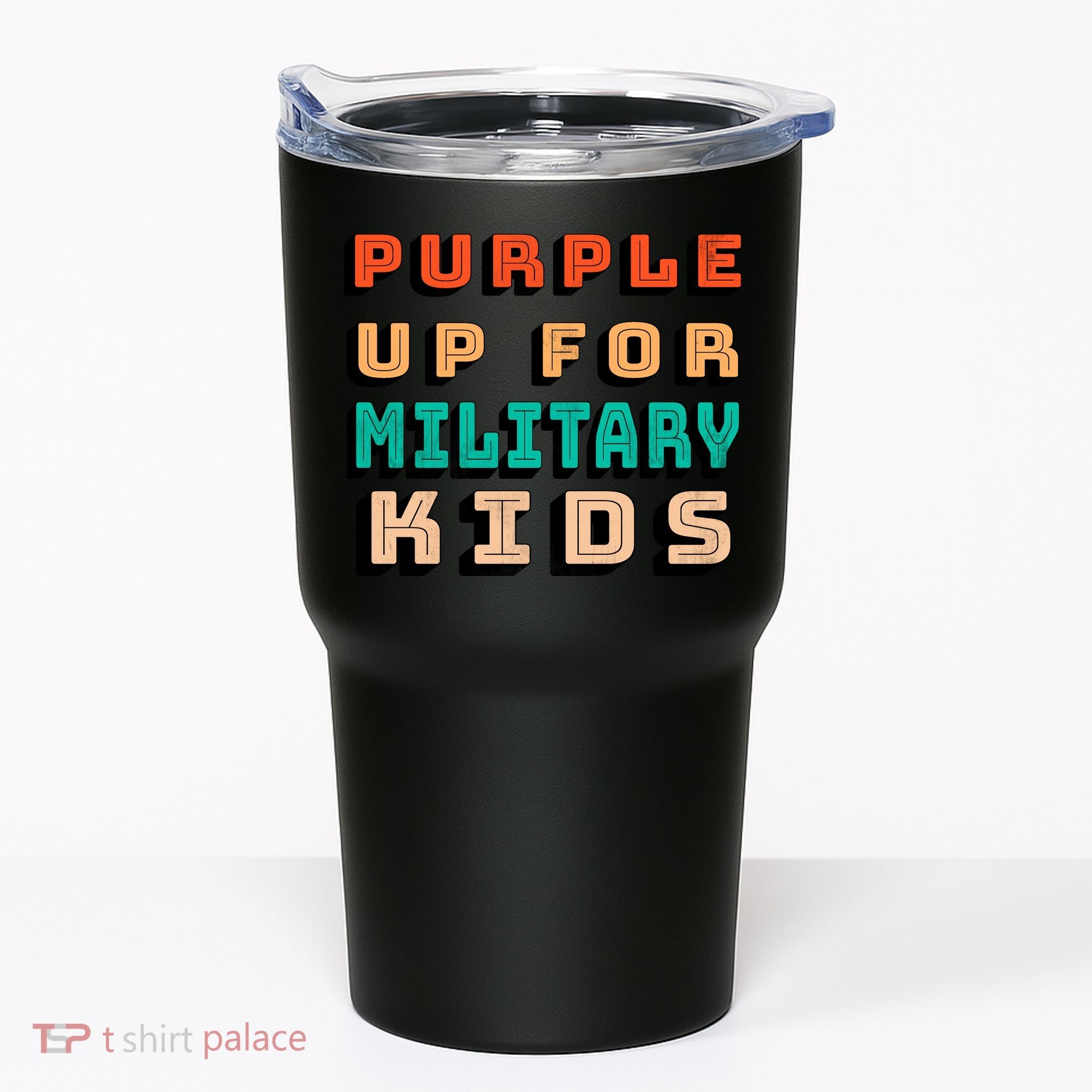 Purple Up For Military Kids Support Tumbler