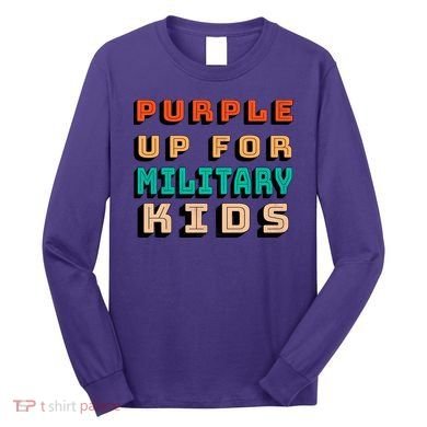 Purple Up For Military Kids Support Long Sleeve Shirt