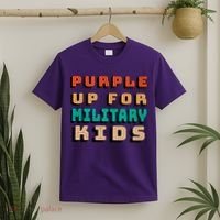 Purple Up For Military Kids Support T-Shirt thumb 2