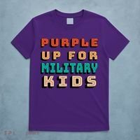 Purple Up For Military Kids Support T-Shirt thumb 5