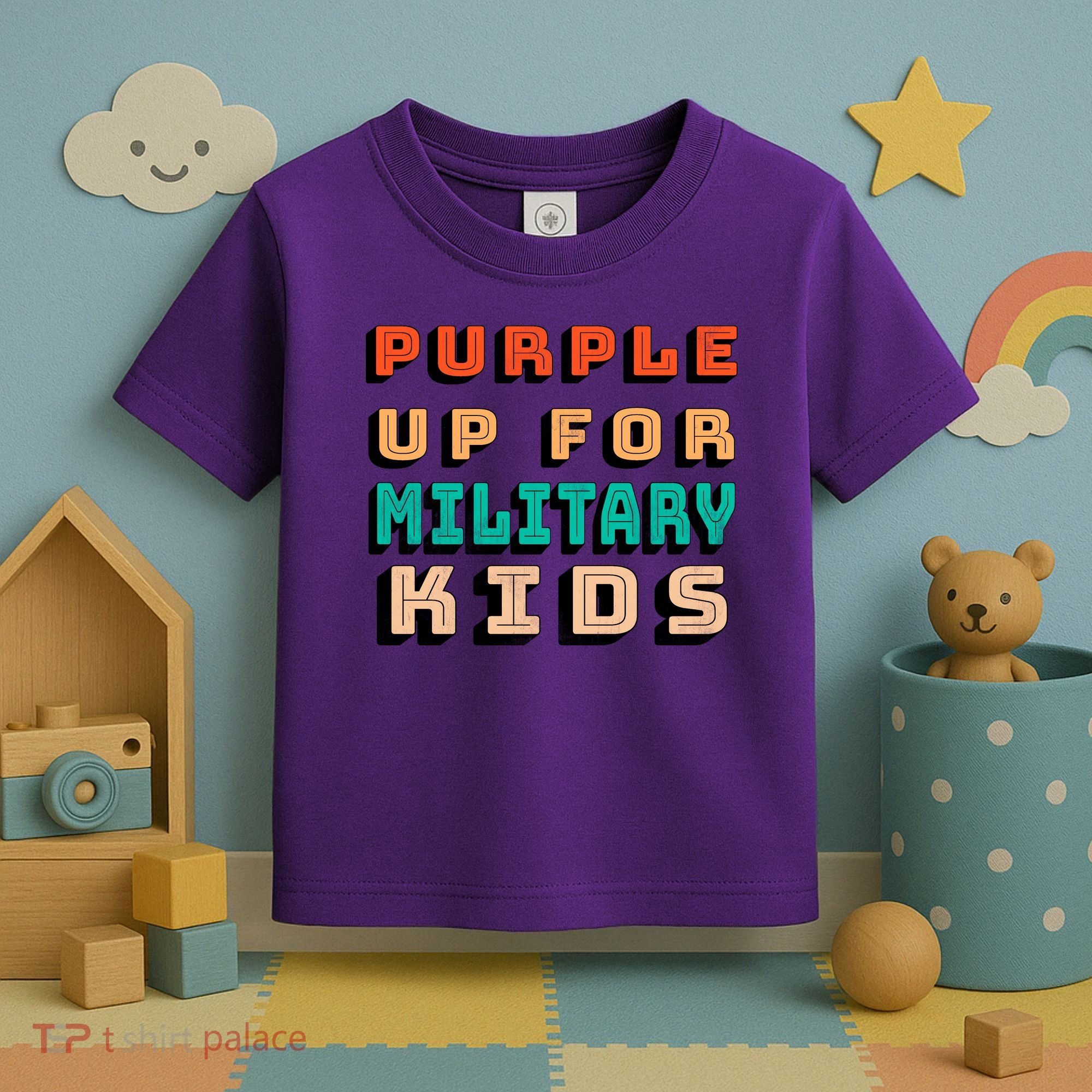 Purple Up For Military Kids Support Toddler T-Shirt