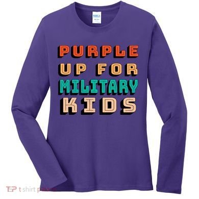 Purple Up For Military Kids Support Women's Long Sleeve Shirt
