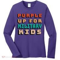 Purple Up For Military Kids Support Women's Long Sleeve Shirt thumb 0