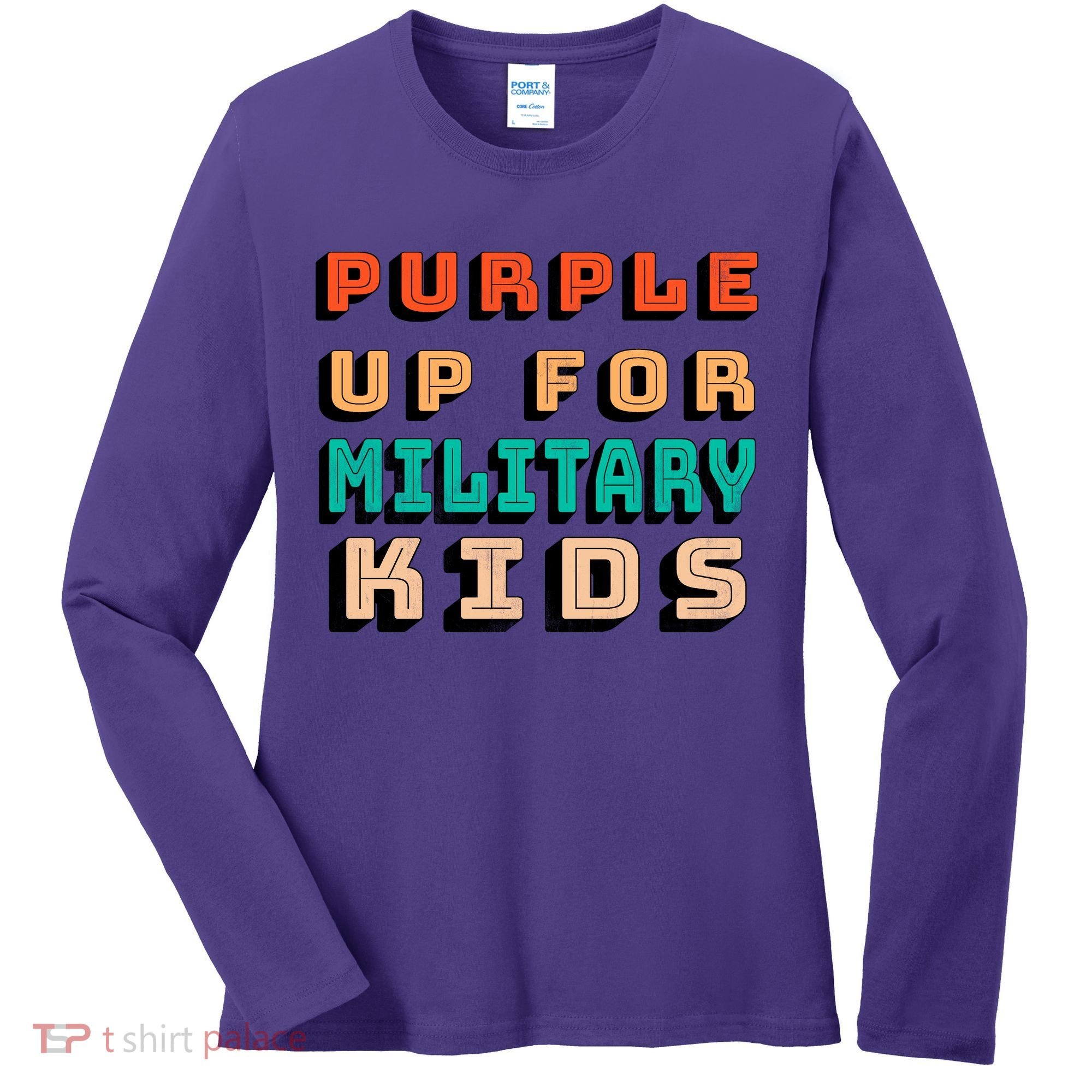 Purple Up For Military Kids Support Women's Long Sleeve Shirt