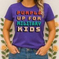Purple Up For Military Kids Support Women's T-Shirt thumb 2