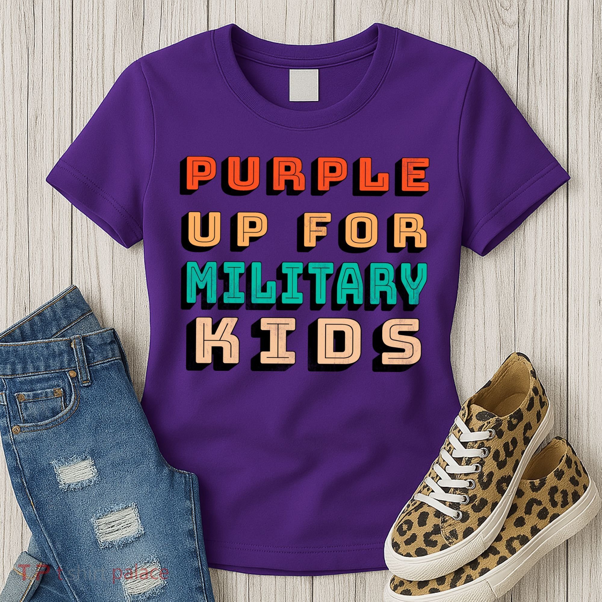 Purple Up For Military Kids Support Women's T-Shirt