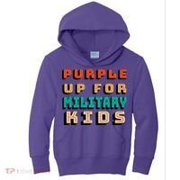 Purple Up For Military Kids Support Kids Hoodie thumb 0