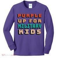 Purple Up For Military Kids Support Kids Long Sleeve Shirt thumb 0