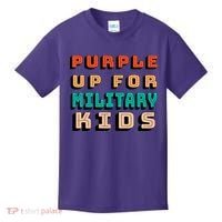 Purple Up For Military Kids Support Kids T-Shirt thumb 0