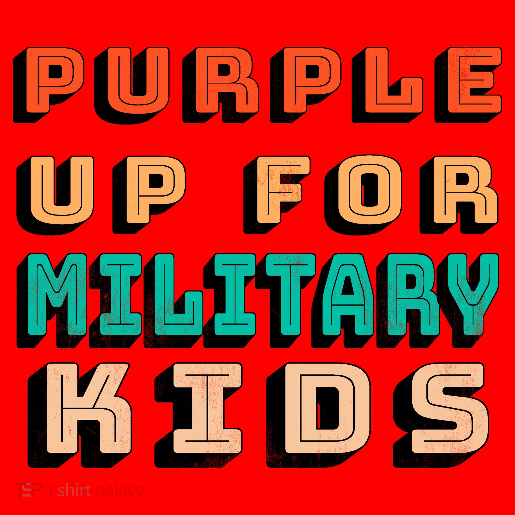 Purple Up For Military Kids Support Santa Hat