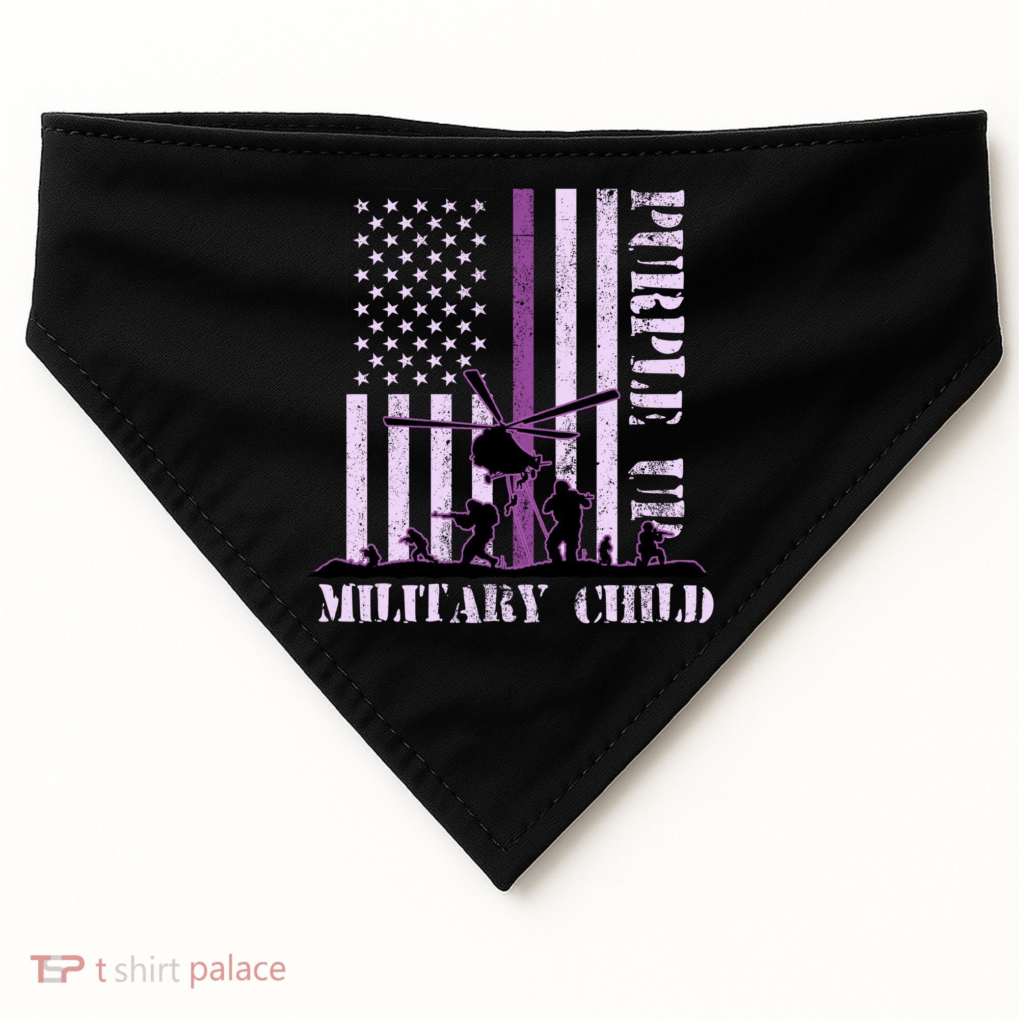 Purple Up Military Child USA-Made Doggie Bandana