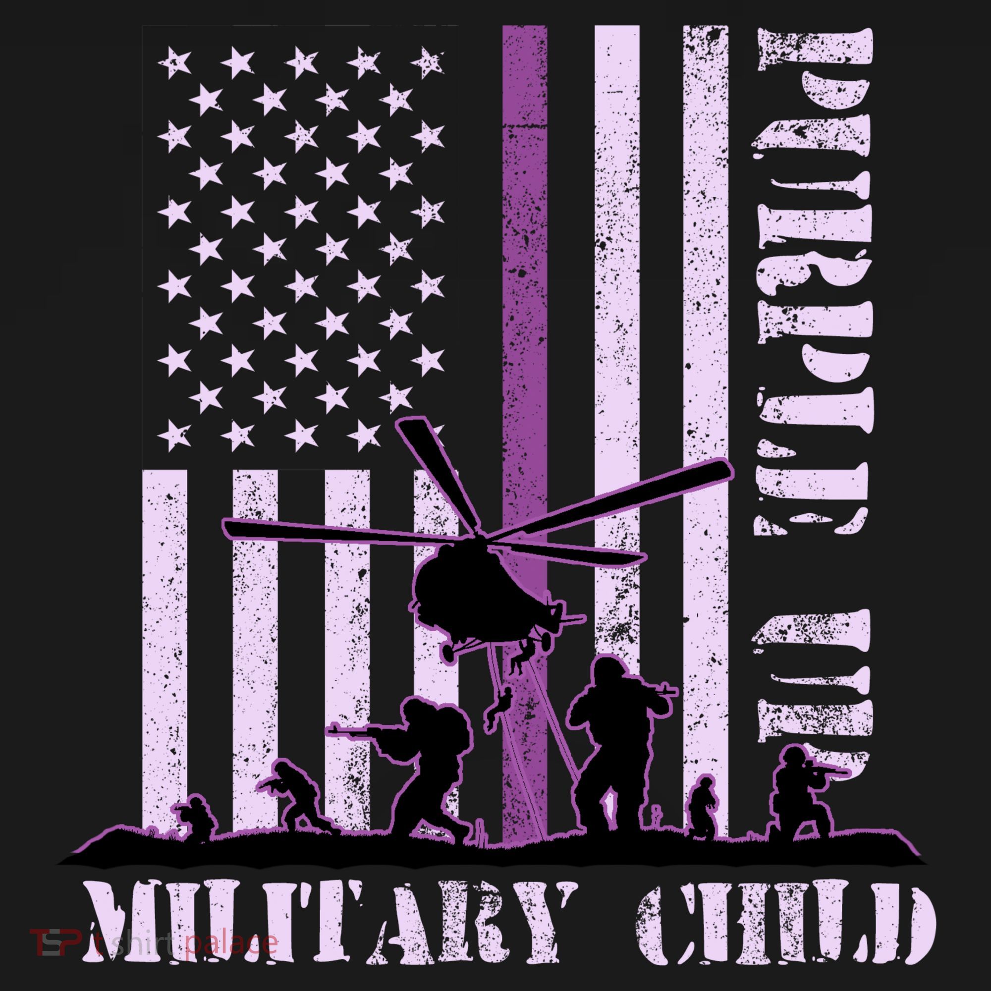 Purple Up Military Child USA-Made Doggie Bandana