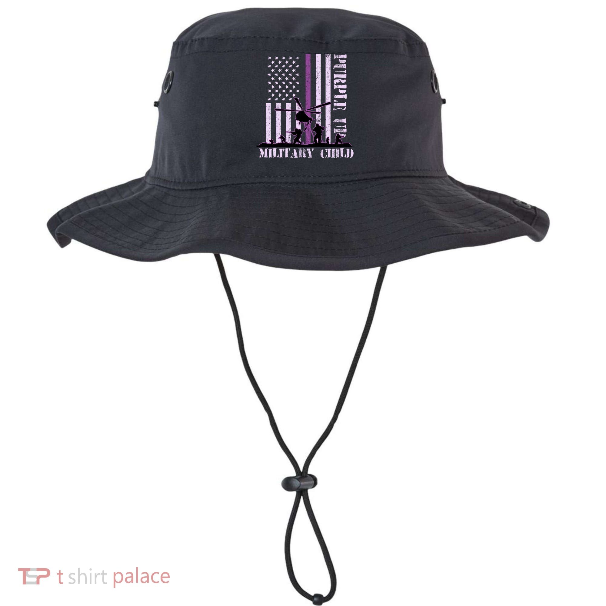Purple Up Military Child Bucket Hat