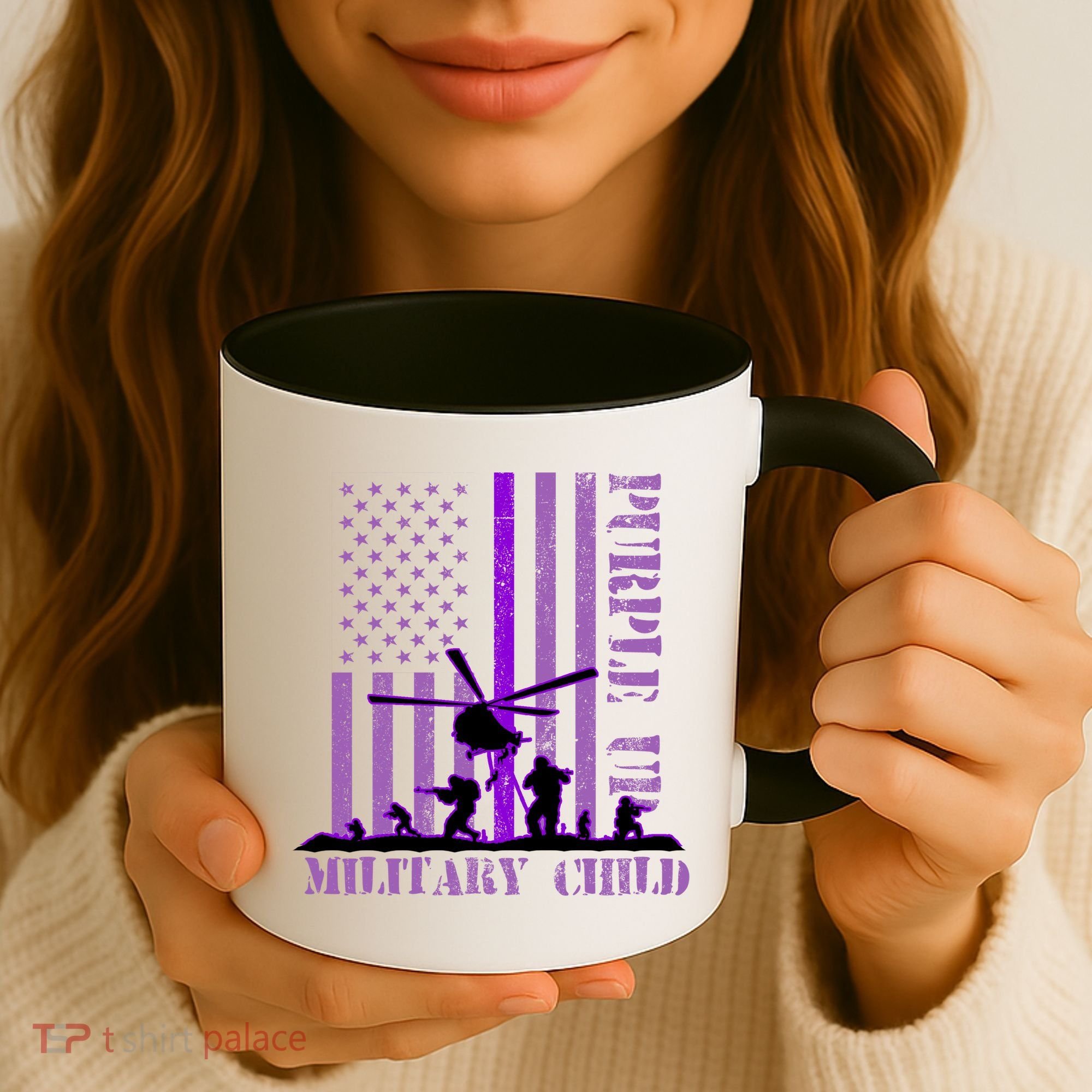 Purple Up Military Child Coffee Mug