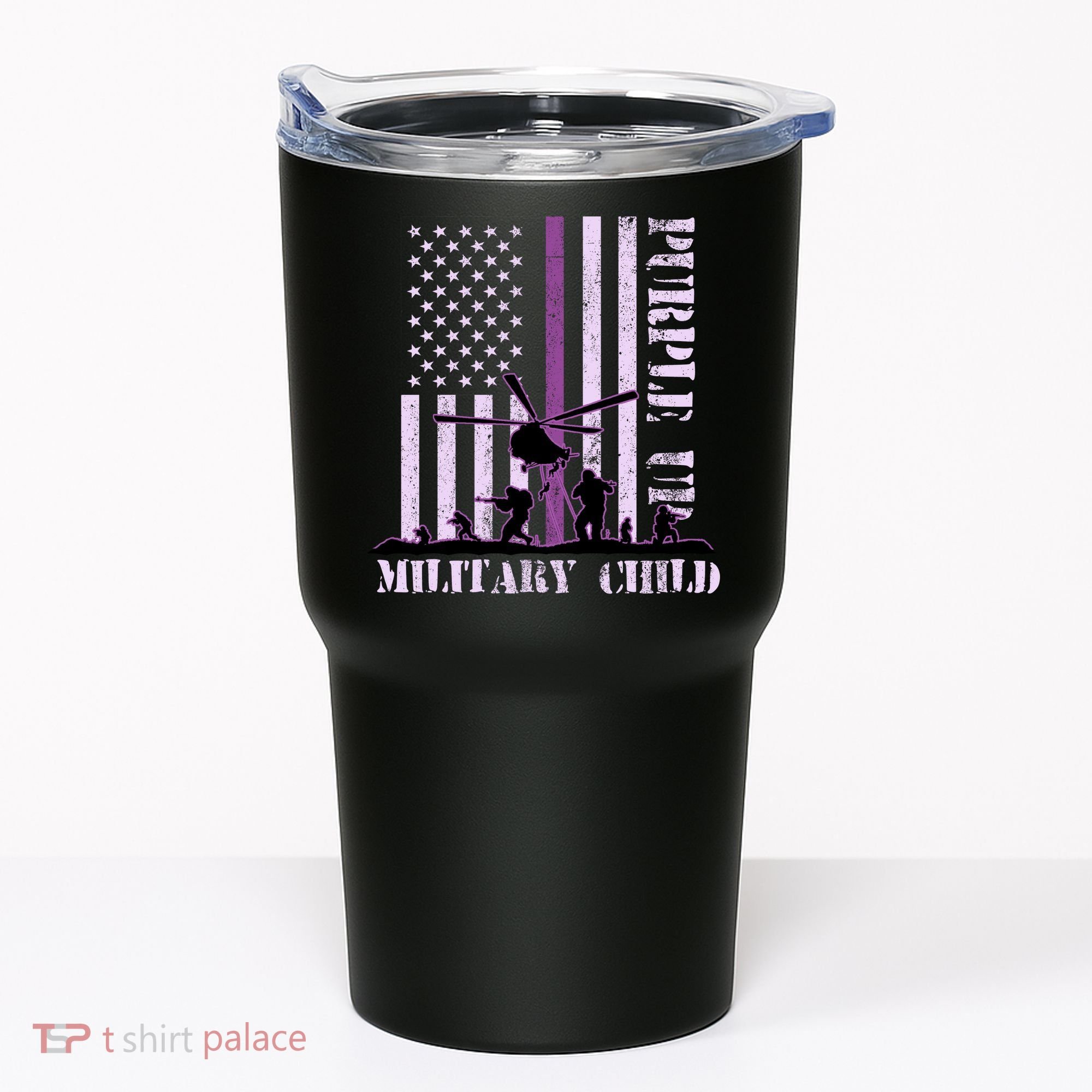 Purple Up Military Child Tumbler