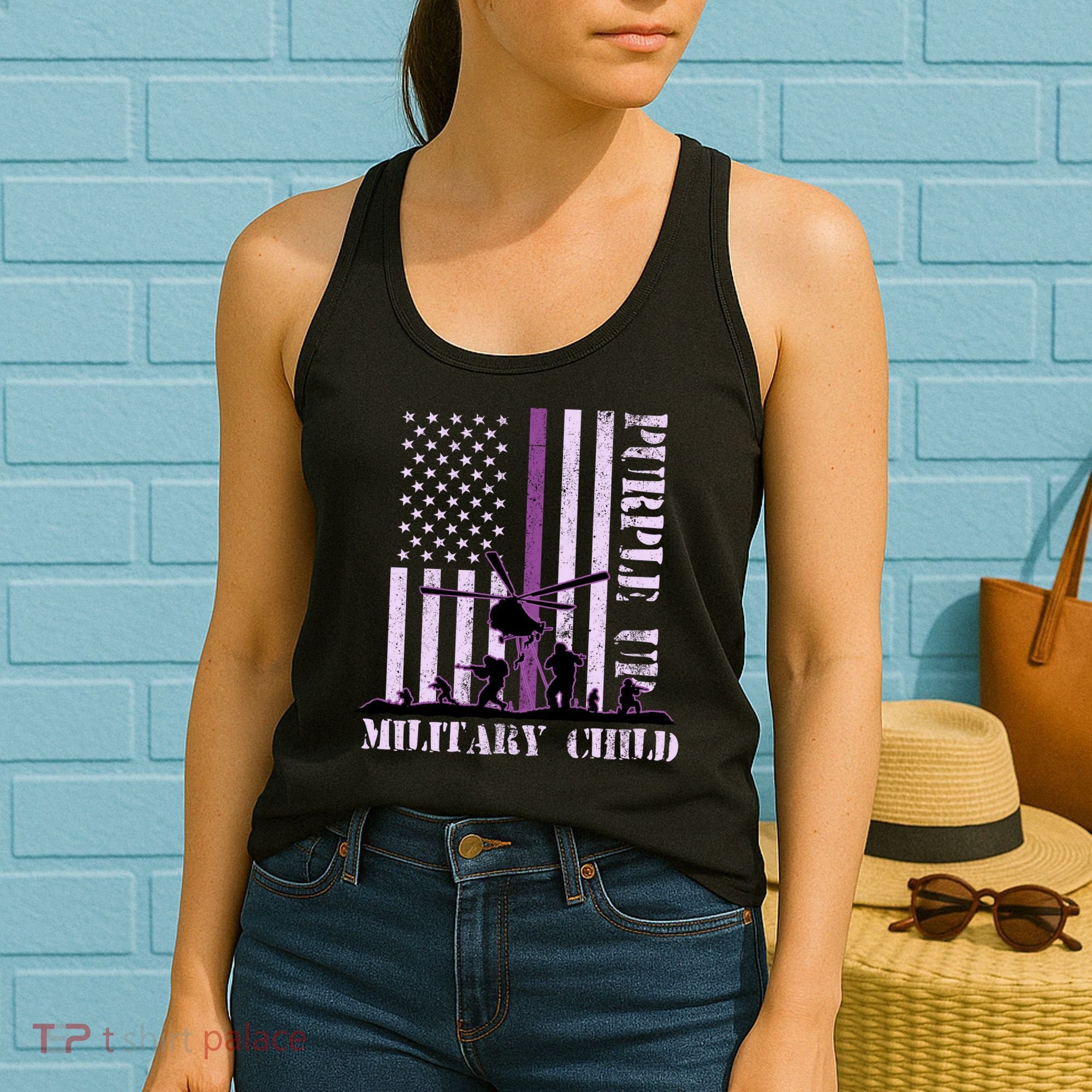 Purple Up Military Child Women's Tank Top