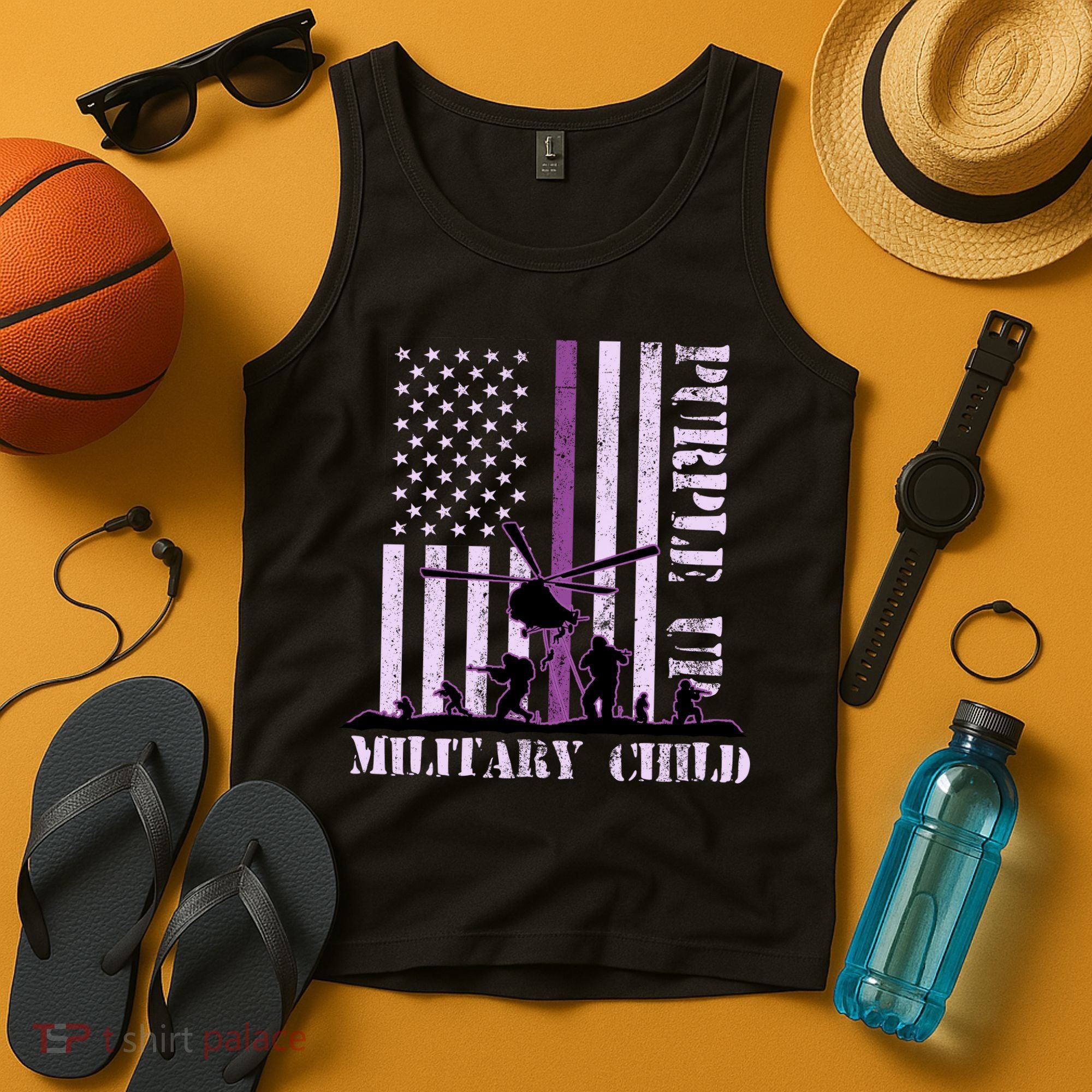 Purple Up Military Child Tank Top