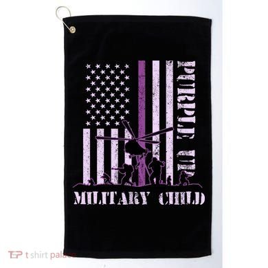 Purple Up Military Child Golf Towel