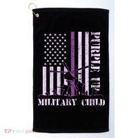Purple Up Military Child Golf Towel thumb 0