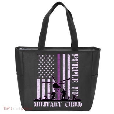 Purple Up Military Child Tote Bag