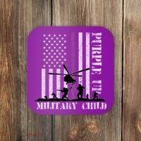 Purple Up Military Child Coaster thumb 0