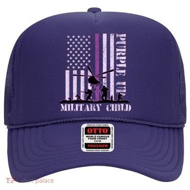Purple Up Military Child Hat