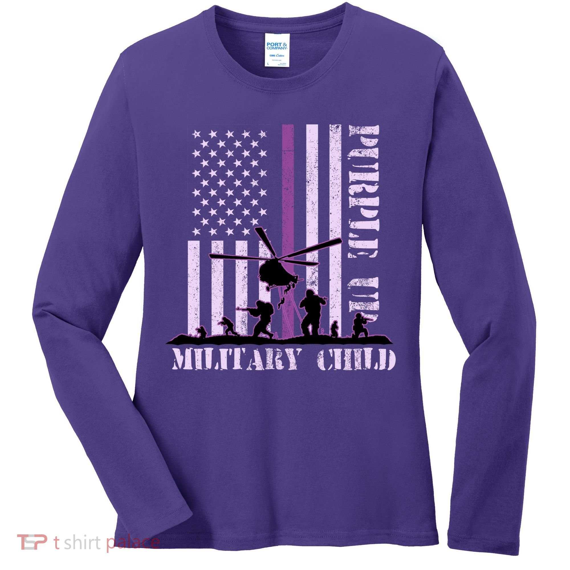 Purple Up Military Child Women's Long Sleeve Shirt