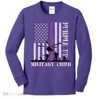 Purple Up Military Child Kids Long Sleeve Shirt thumb 0