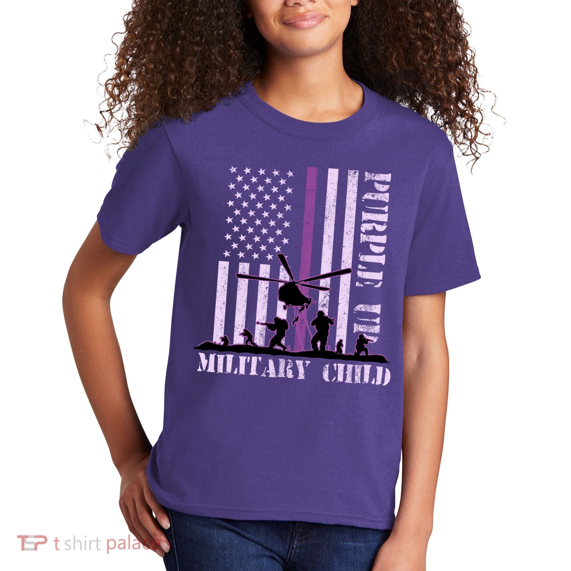 Purple Up Military Child Kids T-Shirt