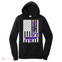 Purple Up Month Military Child Awareness Flag Women's Hoodie thumb 0