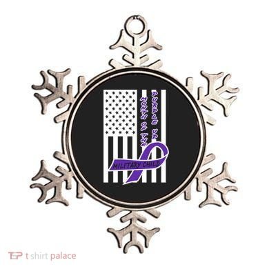 Purple Up Month Military Child Awareness Flag Ornament