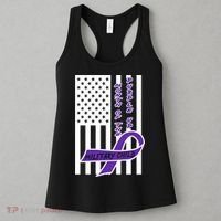 Purple Up Month Military Child Awareness Flag Women's Tank Top thumb 3